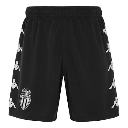 Pantalones AS Monaco Replica Segunda Ropa 2021/22 Negro